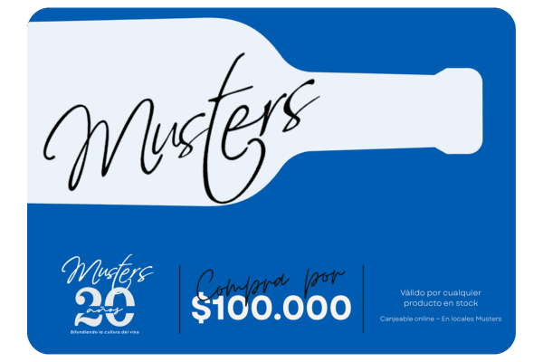 Gift card de Musters por 100.000 pesos, válida por cualquier producto en stock